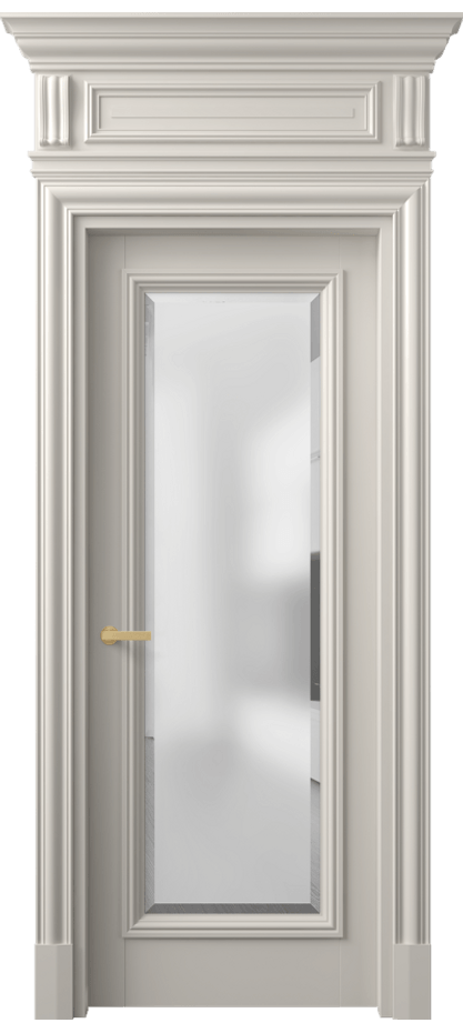 Межкомнатная дверь Antique 7300 Бук облачный серый Сатинированное стекло с фацетом Цена 33415630 so'm | Volhovec