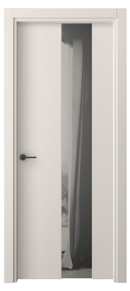 Межкомнатная дверь Фридом 4226 ПЭТ тёплый-белый Двустороннее серое зеркало, триплекс Цена 7043960 so'm | Volhovec