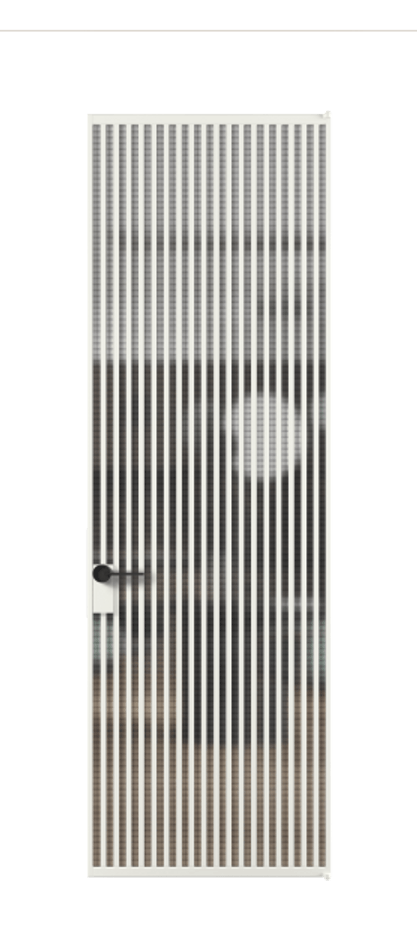 Алюминиевая дверь АЛПЛ040.06 Алюминий светло-серый Декоративное стекло с сеткой "Mesh silver", триплекс, 6 мм Цена 37159560  | Volhovec