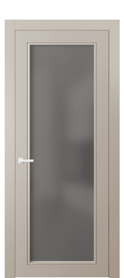 Межкомнатная дверь Neo Classic 8000 Матовый светло-бежевый Сатинированное серое стекло, триплекс Цена 108760 сом | Volhovec