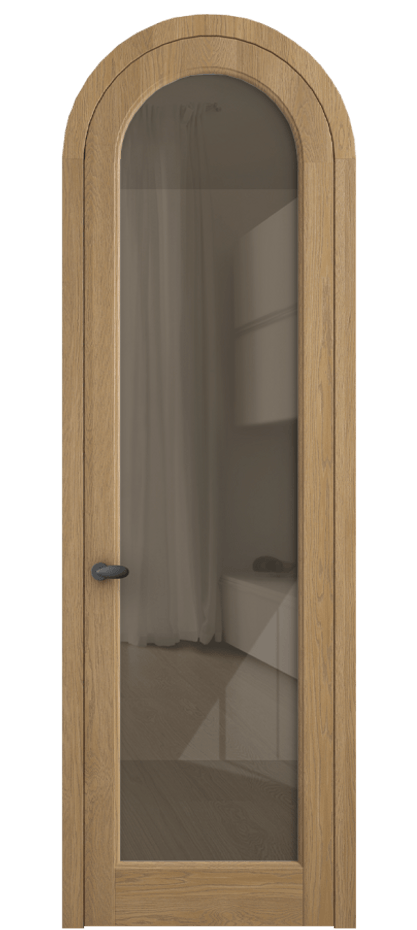 Межкомнатная дверь Палаццо 6814 Дуб пшеничный матовый Рефлективное бронзовое стекло "Стопсол", калёное Цена 43512910 so'm | Volhovec