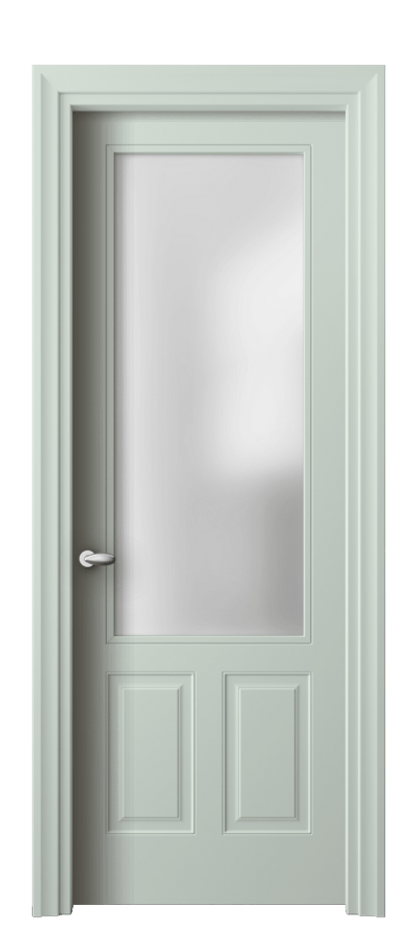 Дверь межкомнатная Esse 8522 Матовый белоснежный Сатинированное стекло Фигурный универсальный наличник МБЛ Цена 15765270 so'm Наличники уже входят в базовый комплект. Фабрика дверей Волховец 8 (800) 551 43 19 Межкомнатная дверь Esse 8522 Матовый белоснежный Сатинированное стекло Цена 15765270 so'm | Volhovec