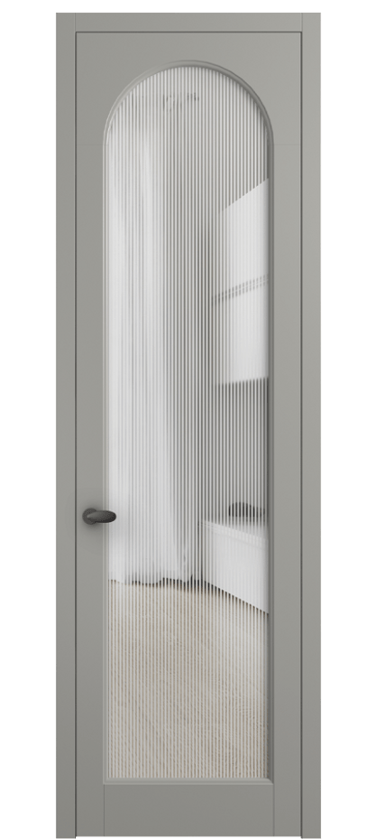 Межкомнатная дверь Палаццо 6804 Матовый нейтральный серый Рифлёное стекло "Дюна", триплекс Цена 20914950 so'm | Volhovec