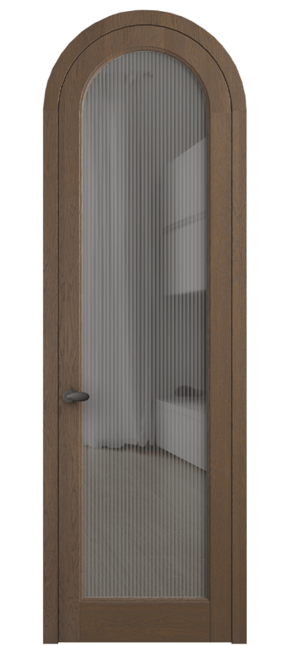 Межкомнатная дверь Палаццо 6814 Дуб туманный матовый Рифлёное серое стекло "Мору", триплекс Цена 43512910 so'm | Volhovec