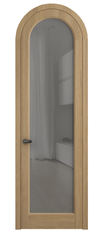 Межкомнатная дверь Палаццо 6814 Дуб соломенный матовый Рифлёное серое стекло "Дюна", триплекс Цена 43106910 so'm | Volhovec