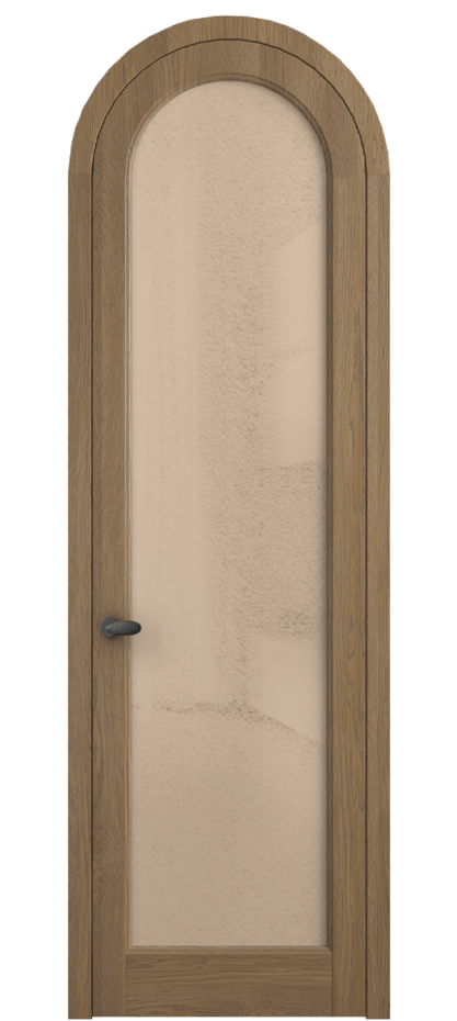 Межкомнатная дверь Палаццо 6814 Дуб мускатный матовый Фактурное оранжевое стекло "Лёд", триплекс Цена 43979810 so'm | Volhovec