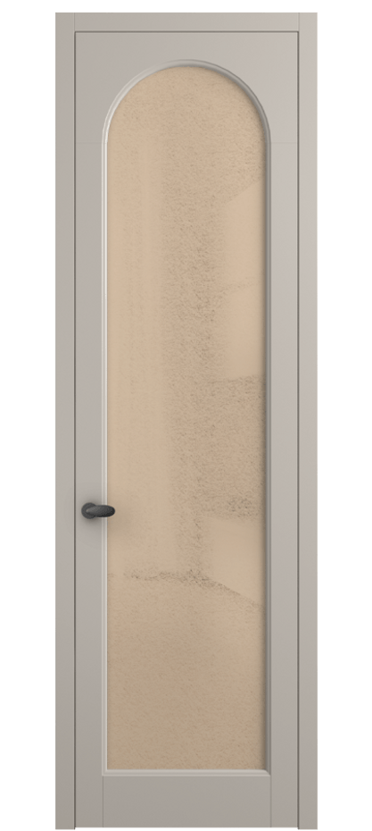 Межкомнатная дверь Палаццо 6804 Матовый светло-бежевый Фактурное оранжевое стекло "Лёд", триплекс Цена 20914950 so'm | Volhovec