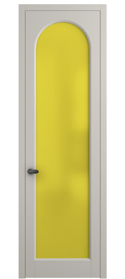 Межкомнатная дверь Палаццо 6804 Матовый облачно-серый Сатинированное жёлтое стекло, триплекс Цена 19696950 so'm | Volhovec