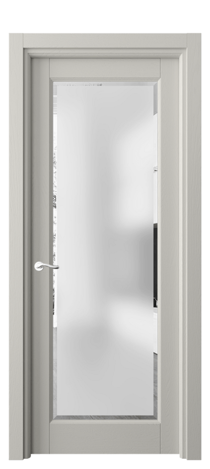 Межкомнатная дверь Лигнум 0700 Дуб тёплый серый Сатинированное стекло с фацетом Цена 26674000 so'm | Volhovec