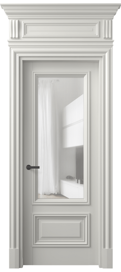 Межкомнатная дверь Antique 7306 Бук серый Рифлёное стекло "Дюна", триплекс, 8 мм Цена 91499 ₽ | Volhovec