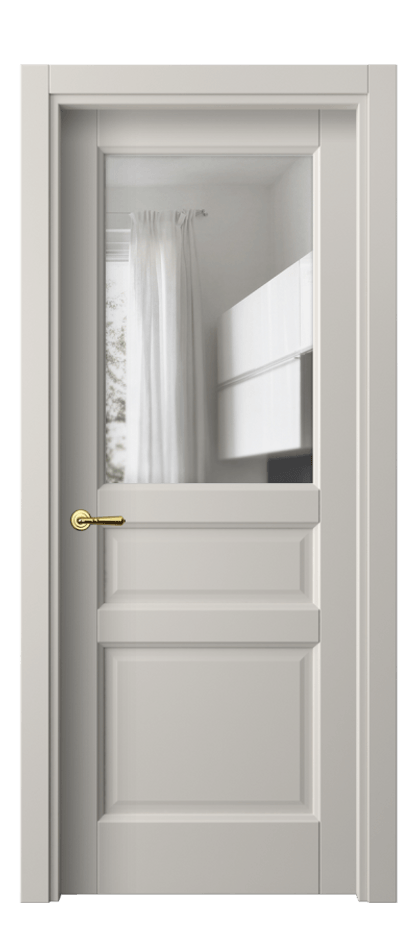 Межкомнатная дверь Галант 1432 Матовый облачно-серый Прозрачное стекло Цена 52399 ₽ | Volhovec