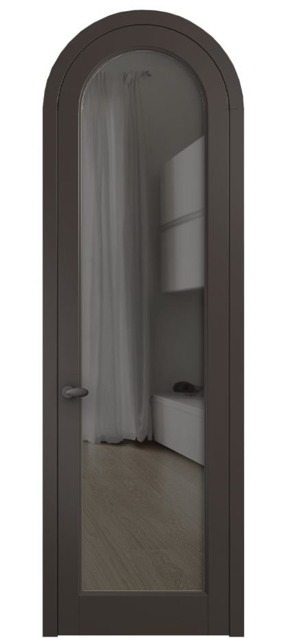 Межкомнатная дверь Палаццо 6814 Матовый антрацит Прозрачное серое стекло, триплекс Цена 25407340 so'm | Volhovec