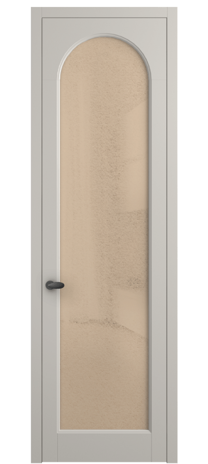 Межкомнатная дверь Палаццо 6804 Матовый облачно-серый Фактурное оранжевое стекло "Лёд", триплекс Цена 20914950 so'm | Volhovec