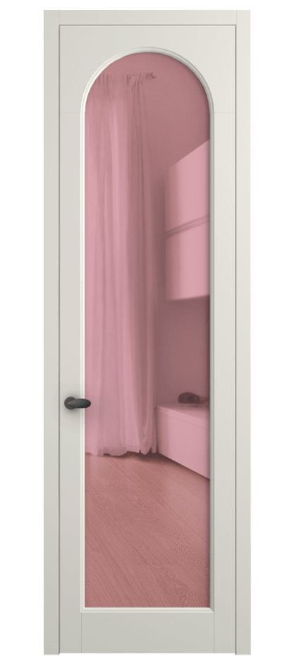 Межкомнатная дверь Палаццо 6804 Матовый жемчужный Прозрачное розовое стекло, триплекс Цена 19696950 so'm | Volhovec