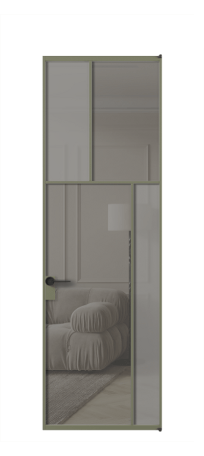 Дверь межкомнатная Mosaic АЛПЛ041.23 Алюминий оливковый тёмный Сатинированное серое стекло, триплекс, 6 мм + Прозрачное серое стекло, триплекс Без короба АОТ Цена 33671610 Стоимость комплекта двери включает:
1. Полотно (600/650/700/750/800/850/900/950*2000-2400 мм).
2. Короб
3. Комплект фурнитуры (2 торцевые петли и магнитный замок с ответной планкой). Фабрика дверей Волховец 8 (800) 551 43 19 Межкомнатная дверь Mosaic АЛПЛ041.23 Алюминий оливковый тёмный Сатинированное серое стекло, триплекс, 6 мм + Прозрачное серое стекло, триплекс Цена 33671610 so'm | Volhovec