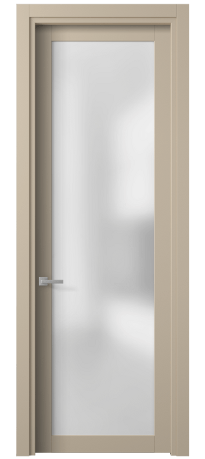 Межкомнатная дверь Planum 2102 ПЭТ серо-коричневый  Сатинированное стекло Цена 25359 ₽ | Volhovec