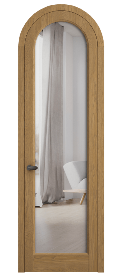 Межкомнатная дверь Палаццо 6814 Дуб солнечный матовый Двустороннее зеркало, триплекс Цена 42294910 so'm | Volhovec