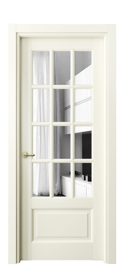 Межкомнатная дверь Тоскана Грильято 6313 Матовый молочно-белый Двустороннее зеркало, триплекс Цена 23324500 so'm | Volhovec