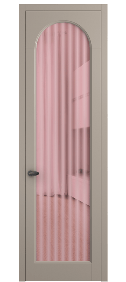 Межкомнатная дверь Палаццо 6804 Матовый бисквитный Рифлёное розовое стекло "Дюна", триплекс Цена 20914950 so'm | Volhovec