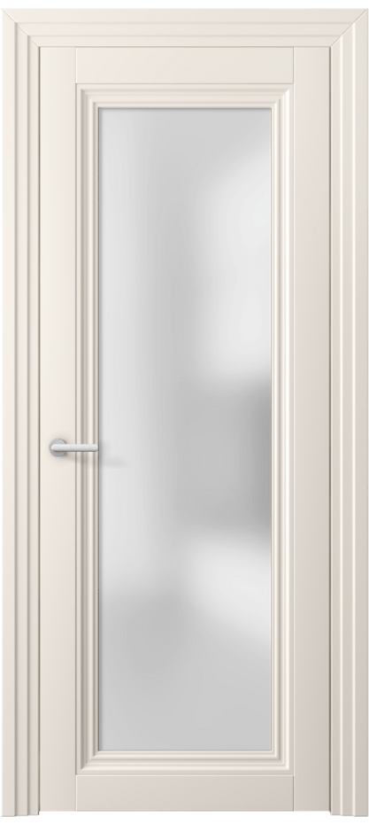 Межкомнатная дверь Centro 2502 ПЭТ кремово-белый Сатинированное стекло Цена 7632600 so'm | Volhovec