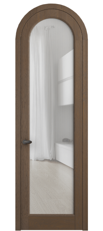 Межкомнатная дверь Палаццо 6814 Дуб туманный матовый Рифлёное стекло "Дюна", триплекс Цена 212349 ₽ | Volhovec