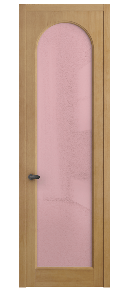 Межкомнатная дверь Палаццо 6804 Бук натуральный матовый Фактурное розовое стекло "Лёд", триплекс Цена 25837700 so'm | Volhovec