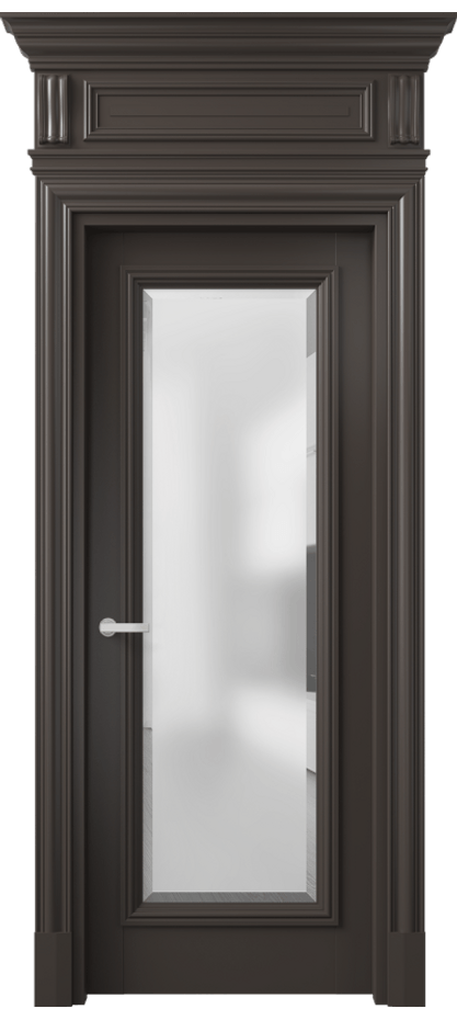 Дверь межкомнатная Антик 7300 Матовый антрацит Сатинированное стекло с фацетом КЭП + Объёмный фриз + Карниз МАН Цена 32948730 so'm Наличники уже входят в базовый комплект. Фабрика дверей Волховец 8 (800) 551 43 19 Межкомнатная дверь Антик 7300 Матовый антрацит Сатинированное стекло с фацетом Цена 32948730 so'm | Volhovec