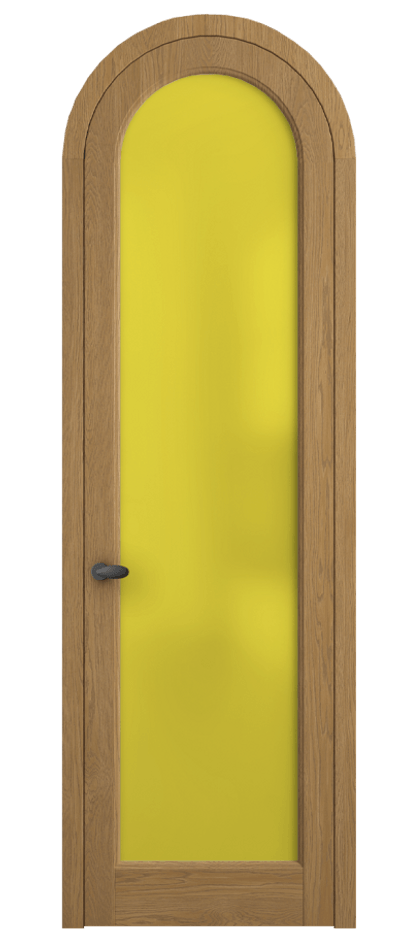 Межкомнатная дверь Палаццо 6814 Дуб солнечный матовый Сатинированное жёлтое стекло, триплекс Цена 41888910 so'm | Volhovec