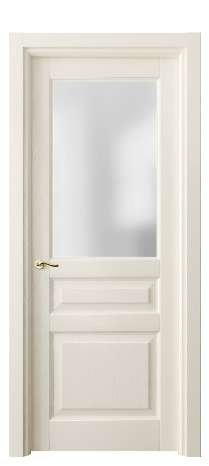 Межкомнатная дверь Lignum 0710 Дуб молочно-белый Сатинированное стекло Цена 20803240 so'm | Volhovec