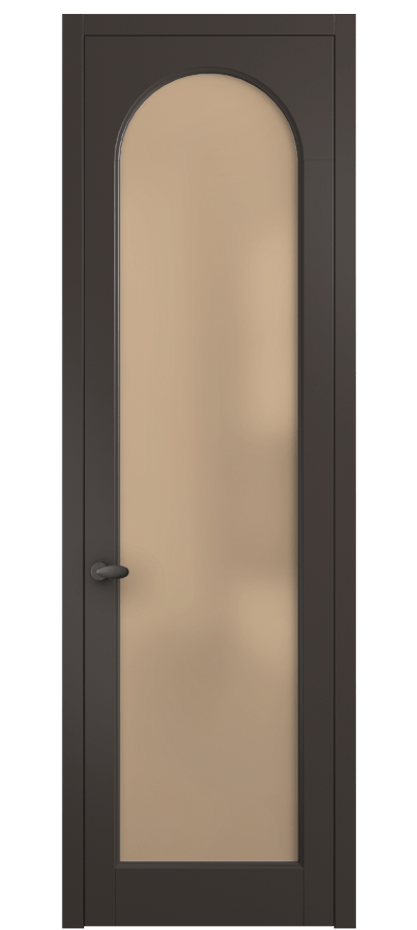 Межкомнатная дверь Палаццо 6804 Матовый антрацит Сатинированное оранжевое стекло, триплекс Цена 19696950 so'm | Volhovec