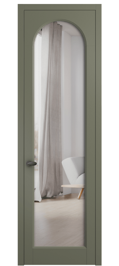 Межкомнатная дверь Палаццо 6804 Матовый оливковый тёмный Двустороннее зеркало, триплекс Цена 20102950 so'm | Volhovec
