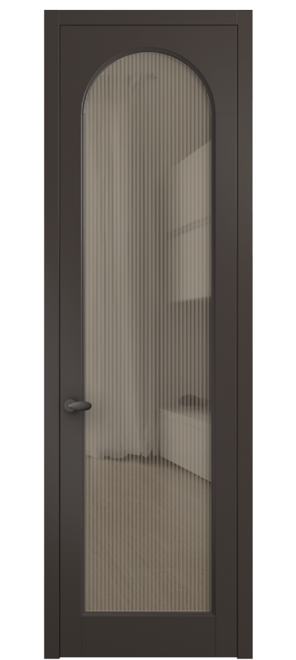 Межкомнатная дверь Палаццо 6804 Матовый антрацит Рифлёное бронзовое стекло "Мору", триплекс Цена 21320950 so'm | Volhovec