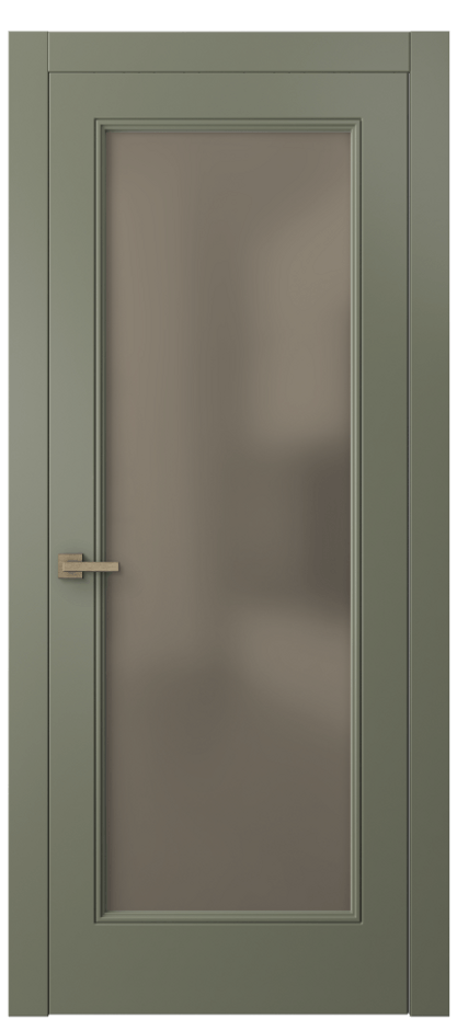 Межкомнатная дверь Linea 8300 Матовый оливковый тёмный Сатинированное бронзовое стекло, триплекс Цена 15163900 so'm | Volhovec