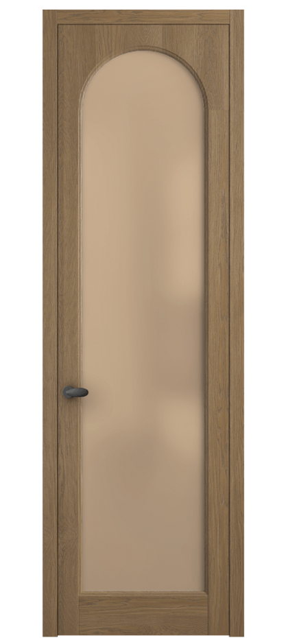 Межкомнатная дверь Палаццо 6804 Дуб мускатный матовый Сатинированное оранжевое стекло, триплекс Цена 30963450 so'm | Volhovec