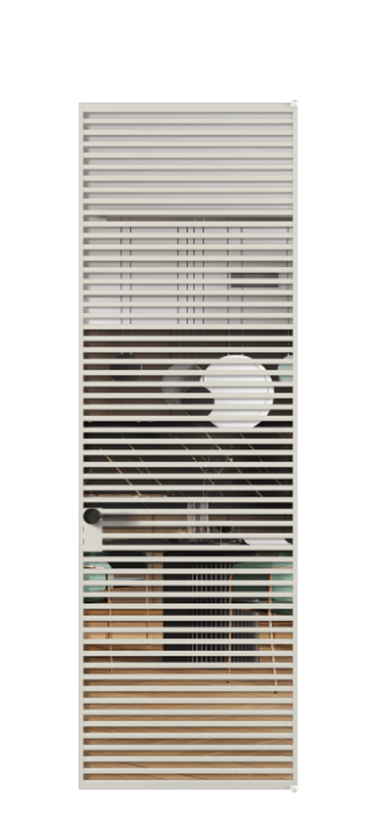 Алюминиевая дверь АЛПЛ040.07 Алюминий облачно-серый Прозрачное стекло "Crystal Vision", калёное Цена 47276670  | Volhovec