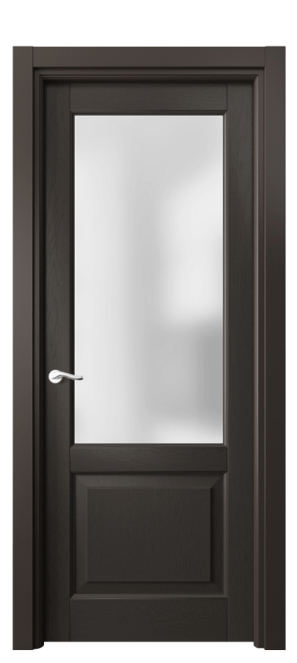 Межкомнатная дверь Лигнум 0740 Дуб антрацит Сатинированное стекло Цена 129399 ₽ | Volhovec