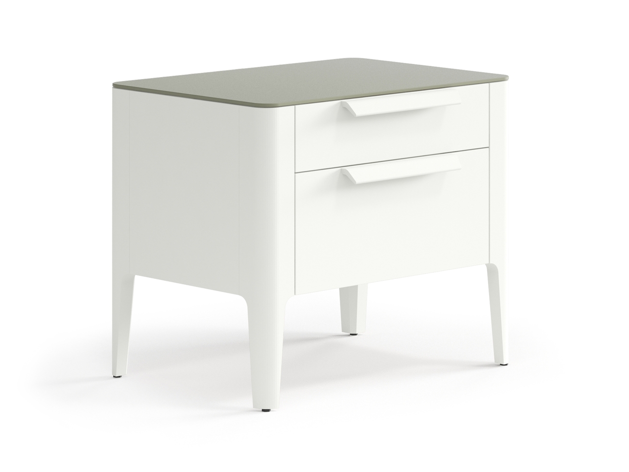 Тумба прикроватная Piega 2 ящика Матовый жемчужный