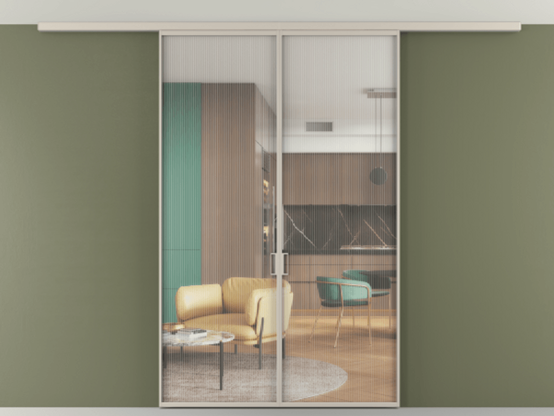 Перегородка Формато вдоль стены на потолок 2 створки АЛПР 040.01 Алюминий светло-бежевый Рифлёное стекло "Мору", триплекс. Цена 40228920 so'm 1. Полотно 2 шт. (800/2100 мм)
2. Комплект установки раздвижной системы
3. Базовый комплект фурнитуры
4.Ручка Рондо. Фабрика дверей Волховец 8 (800) 551 43 19 Перегородка Формато вдоль стены на потолок 2 створки АЛПР 040.01 Алюминий светло-бежевый Рифлёное стекло "Мору", триплекс Цена 40228920 so'm | Volhovec