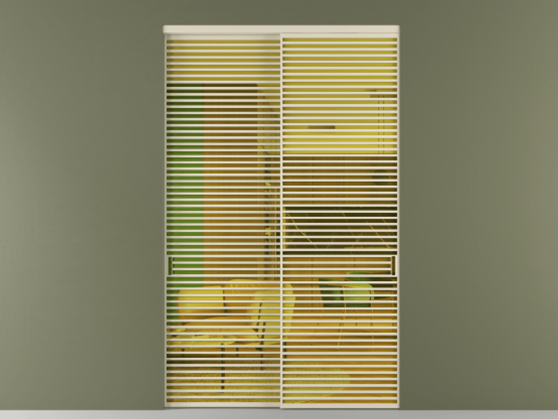 Перегородка Formato внутри проёма 2 створки АЛПР 040.07 Алюминий бежево-серый Прозрачное жёлтое стекло, триплекс Цена 119579180 so'm  | Volhovec