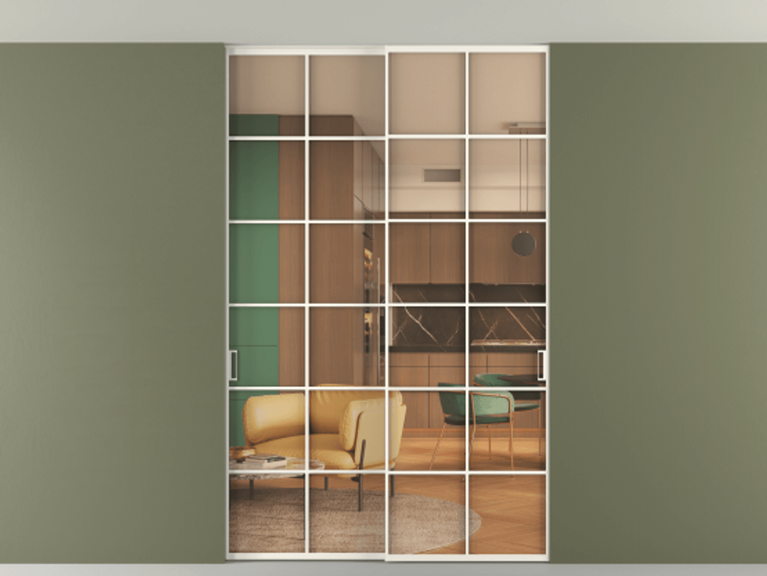 Перегородка Formato внутри проёма скрытое крепление в потолок 2 створки АЛПР 040.05 Алюминий пудровый белый Прозрачное оранжевое стекло, триплекс. Цена 53000260 so'm 1. Полотно 2 шт. (800/2100 мм)
2. Комплект установки раздвижной системы
3. Базовый комплект фурнитуры
4. Ручка RONDO. Фабрика дверей Волховец 8 (800) 551 43 19 Перегородка Formato внутри проёма скрытое крепление в потолок 2 створки АЛПР 040.05 Алюминий пудровый белый Прозрачное оранжевое стекло, триплекс Цена 53000260 so'm | Volhovec