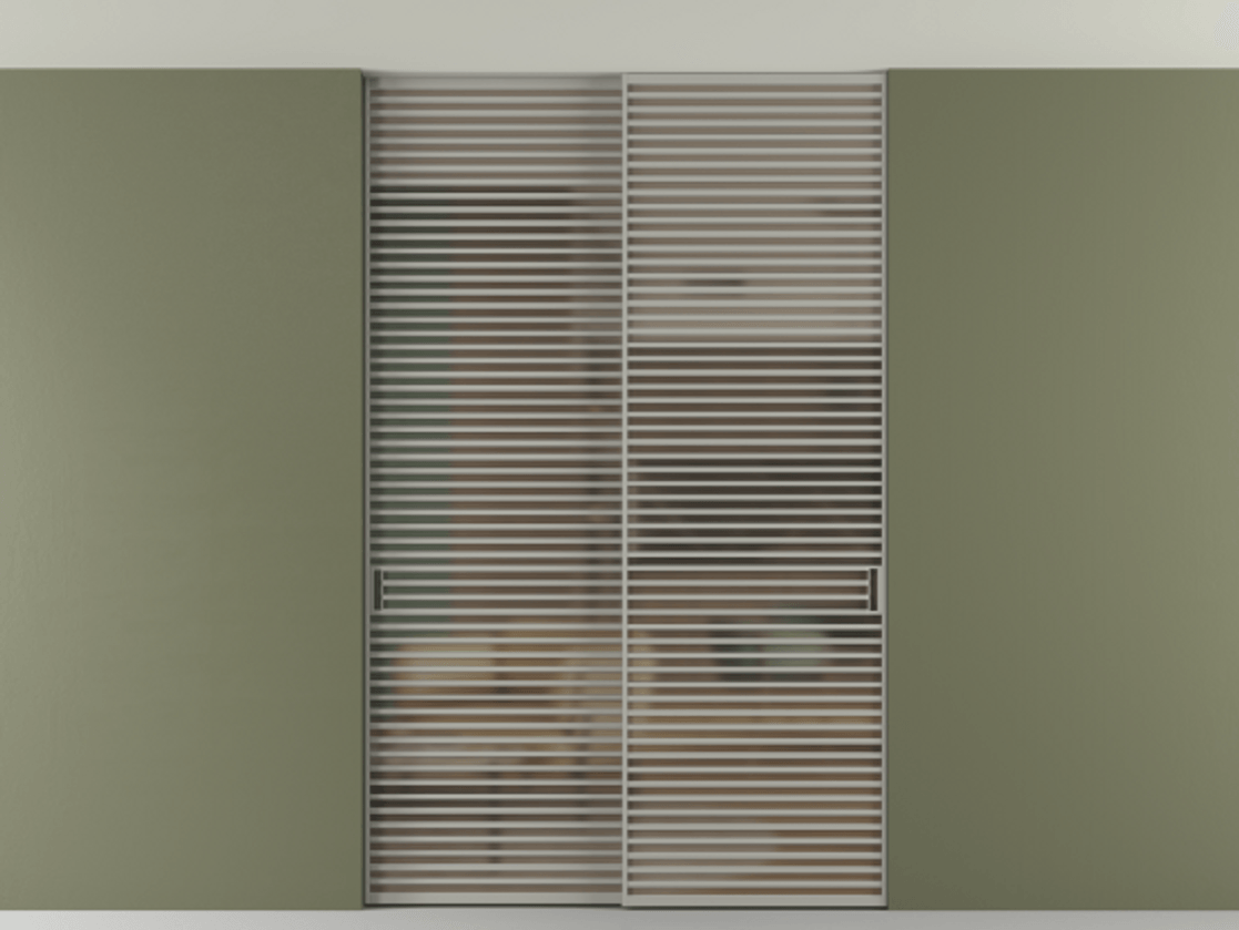 Перегородка Формато внутри проёма скрытое крепление в потолок 2 створки АЛПР 040.07 Алюминий нейтральный серый Сатинированное бронзовое стекло, триплекс. Цена 90578600 so'm 1. Полотно 2 шт. (800/2100 мм)
2. Комплект установки раздвижной системы
3. Базовый комплект фурнитуры
4. Ручка Рондо. Фабрика дверей Волховец 8 (800) 551 43 19 Перегородка Формато внутри проёма скрытое крепление в потолок 2 створки АЛПР 040.07 Алюминий нейтральный серый Сатинированное бронзовое стекло, триплекс Цена 90578600 so'm | Volhovec