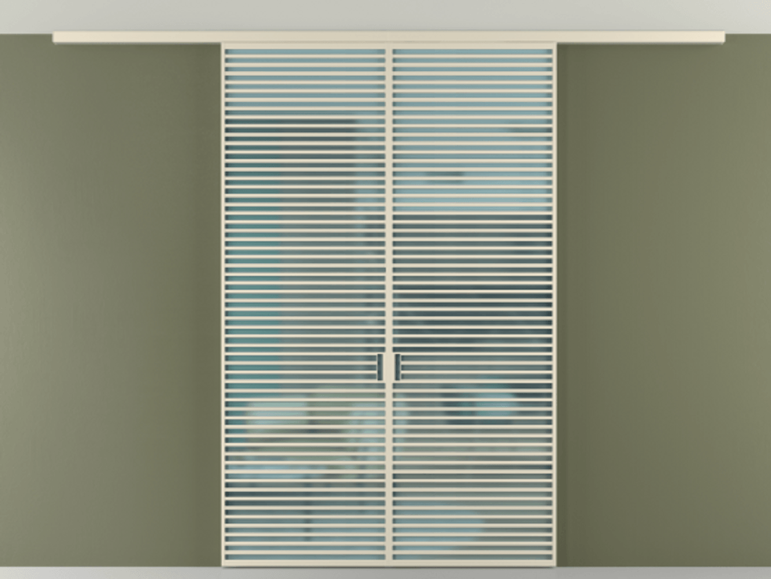 Межкомнатная дверь New Перегородка Formato вдоль стены на потолок двустворчатая АЛПР 040.07 Алюминий бежево-серый Сатинированное голубое стекло, триплекс Цена 74573210  | Volhovec