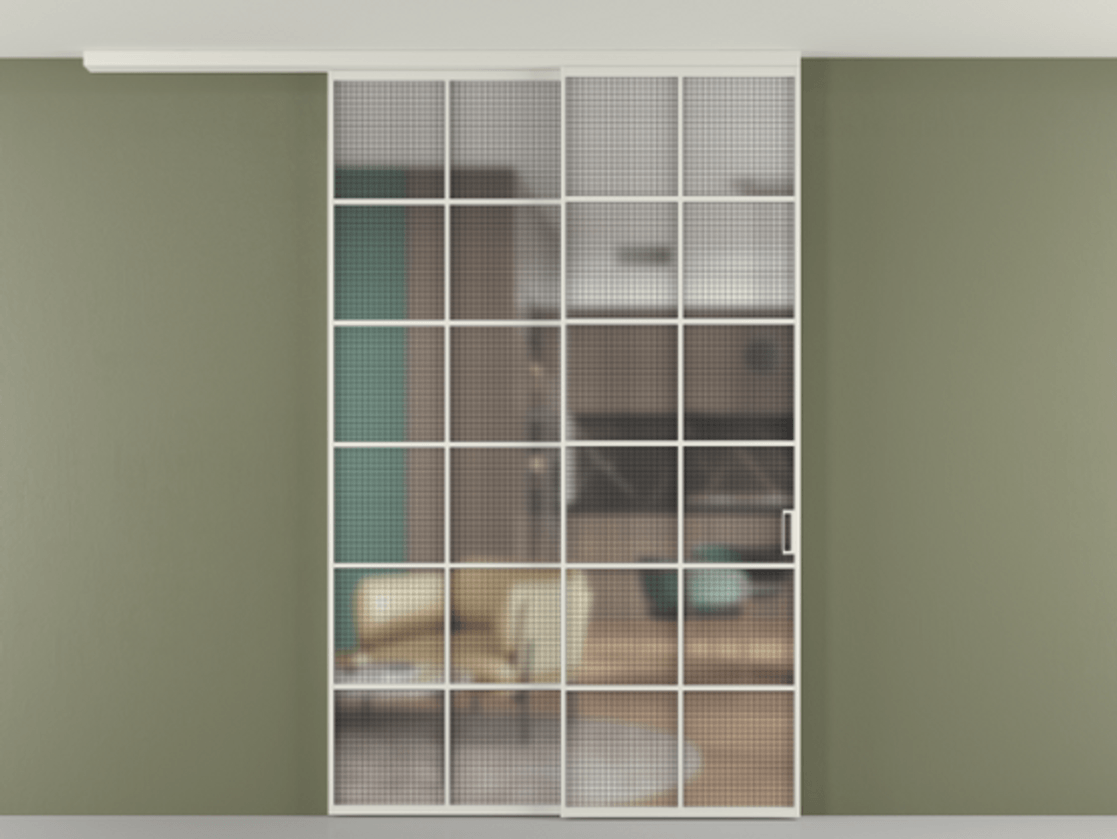 Перегородка Formato вдоль стены на потолок телескопик синхро 2 АЛПР 040.05 Алюминий Белый Декоративное стекло с сеткой "Mesh silver", триплекс, 6 мм. Скрытый короб БЕЛ Цена 63047740 so'm 1. Полотно 2 шт. (800/2100 мм)
2. Комплект установки раздвижной системы
3. Базовый комплект фурнитуры
4.Ручка RONDO
. Фабрика дверей Волховец 8 (800) 551 43 19 Перегородка Formato вдоль стены на потолок телескопик синхро 2 АЛПР 040.05 Алюминий Белый Декоративное стекло с сеткой "Mesh silver", триплекс, 6 мм Цена 63047740 so'm | Volhovec