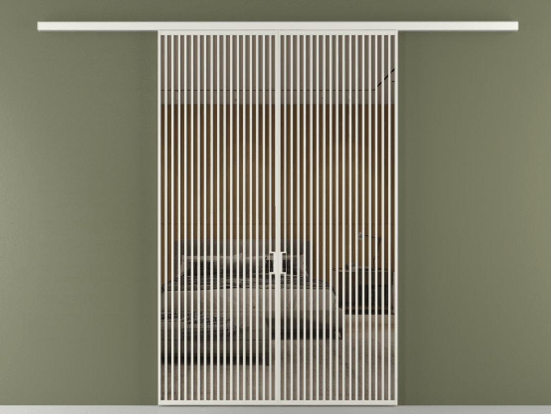 Перегородка Formato вдоль стены 2 створки АЛПР 040.06 Алюминий серый Рефлективное бронзовое стекло "Stopsol", калёное Цена 90335000 so'm | Volhovec