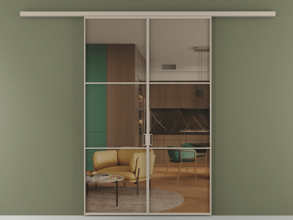 Перегородка Formato вдоль стены 2 створки АЛПР 040.03 Алюминий бисквитный Прозрачное бронзовое стекло, триплекс. Цена 47299000 so'm 1. Полотно 2 шт. (800/2100 мм)
2. Комплект установки раздвижной системы
3. Базовый комплект фурнитуры
4.Ручка RONDO
. Фабрика дверей Волховец 8 (800) 551 43 19 Перегородка Formato вдоль стены 2 створки АЛПР 040.03 Алюминий бисквитный Прозрачное бронзовое стекло, триплекс Цена 47299000 so'm | Volhovec