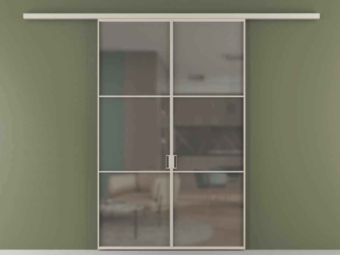 Перегородка Формато вдоль стены 2 створки АЛПР 040.03 Алюминий светло-бежевый Сатинированное серое стекло, триплекс. Цена 39676350 so'm 1. Полотно 2 шт. (800/2100 мм)
2. Комплект установки раздвижной системы
3. Базовый комплект фурнитуры
4.Ручка Рондо. Фабрика дверей Волховец 8 (800) 551 43 19 Перегородка Формато вдоль стены 2 створки АЛПР 040.03 Алюминий светло-бежевый Сатинированное серое стекло, триплекс Цена 39676350 so'm | Volhovec