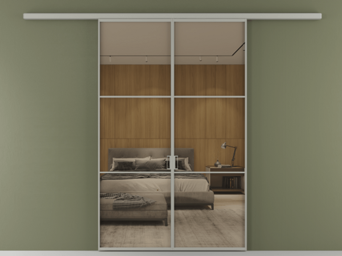 Перегородка Formato вдоль стены 2 створки АЛПР 040.03 Алюминий нейтральный серый Рефлективное бронзовое стекло "Stopsol", калёное. Цена 50547000 so'm 1. Полотно 2 шт. (800/2100 мм)
2. Комплект установки раздвижной системы
3. Базовый комплект фурнитуры
4.Ручка RONDO
. Фабрика дверей Волховец 8 (800) 551 43 19 Перегородка Formato вдоль стены 2 створки АЛПР 040.03 Алюминий нейтральный серый Рефлективное бронзовое стекло "Stopsol", калёное Цена 50547000 so'm | Volhovec