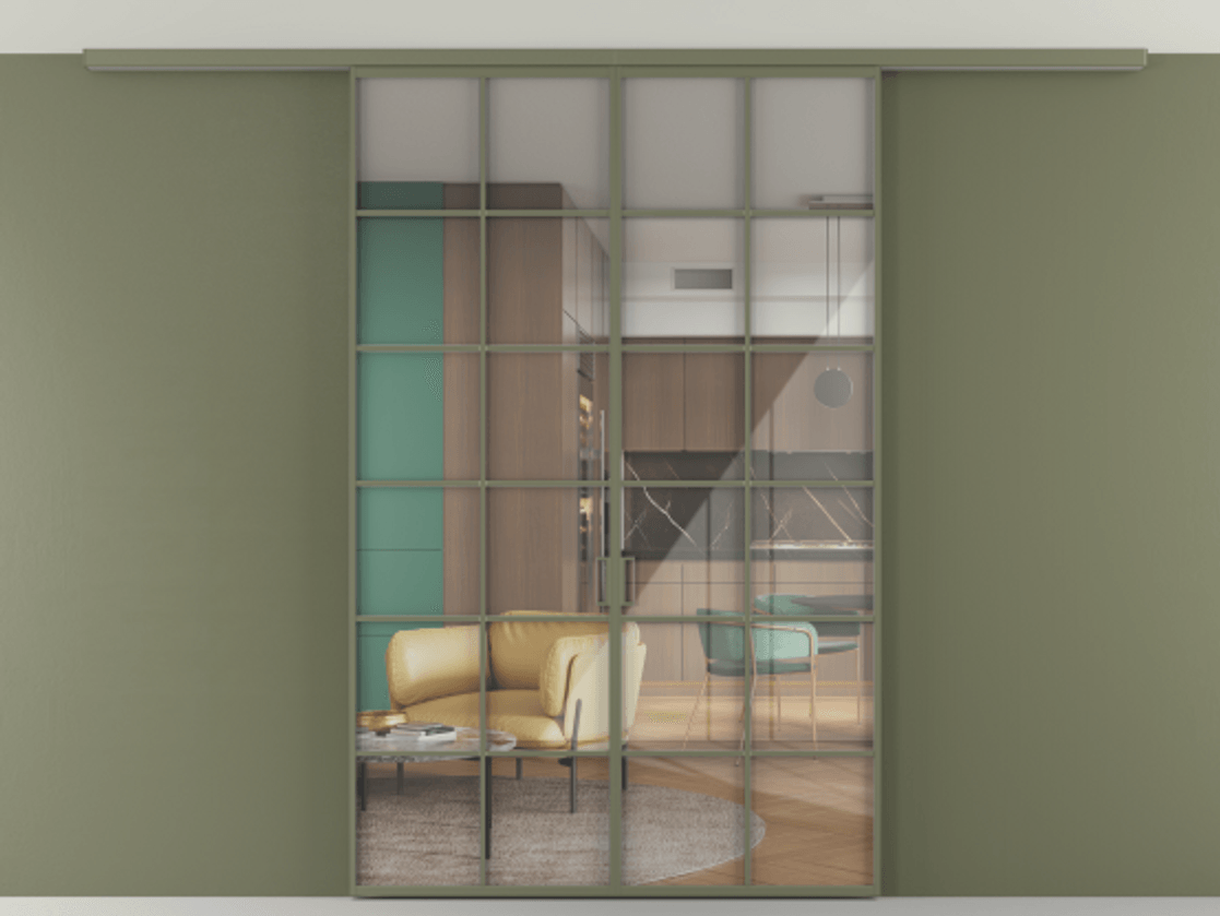 Перегородка Формато вдоль стены на потолок 2 створки АЛПР 040.05 Алюминий оливковый тёмный Рефлективное прозрачное стекло "Стопсол", калёное. Цена 44945010 so'm 1. Полотно 2 шт. (800/2100 мм)
2. Комплект установки раздвижной системы
3. Базовый комплект фурнитуры
4.Ручка Рондо. Фабрика дверей Волховец 8 (800) 551 43 19 Перегородка Формато вдоль стены на потолок 2 створки АЛПР 040.05 Алюминий оливковый тёмный Рефлективное прозрачное стекло "Стопсол", калёное Цена 44945010 so'm | Volhovec