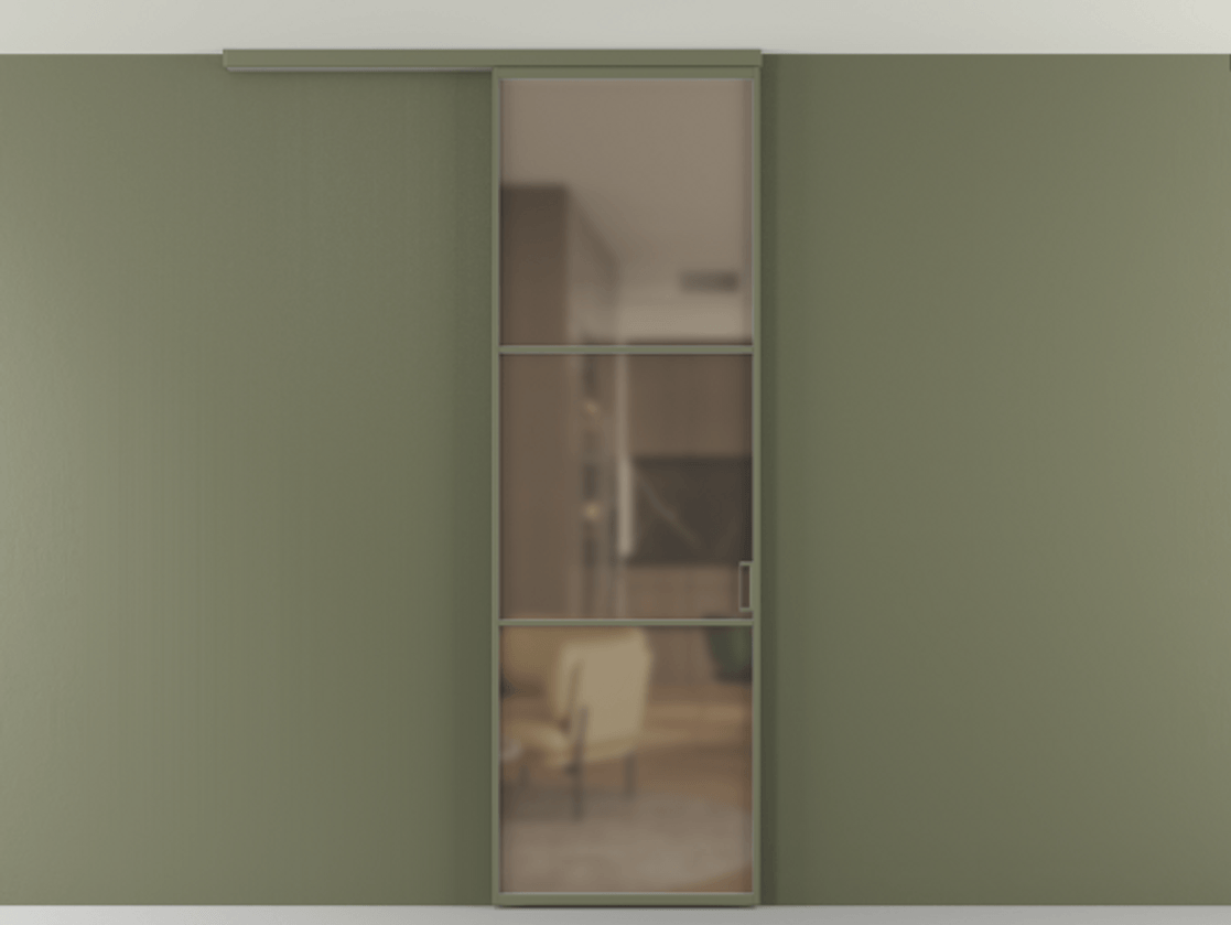 Перегородка Формато вдоль стены на потолок 1 створка АЛПР 040.03 Алюминий оливковый тёмный Сатинированное бронзовое стекло, триплекс. Цена 20500560 so'm 1. Полотно 2 шт. (800/2100 мм)
2. Комплект установки раздвижной системы
3. Базовый комплект фурнитуры
4.Ручка Рондо. Фабрика дверей Волховец 8 (800) 551 43 19 Перегородка Формато вдоль стены на потолок 1 створка АЛПР 040.03 Алюминий оливковый тёмный Сатинированное бронзовое стекло, триплекс Цена 20500560 so'm | Volhovec