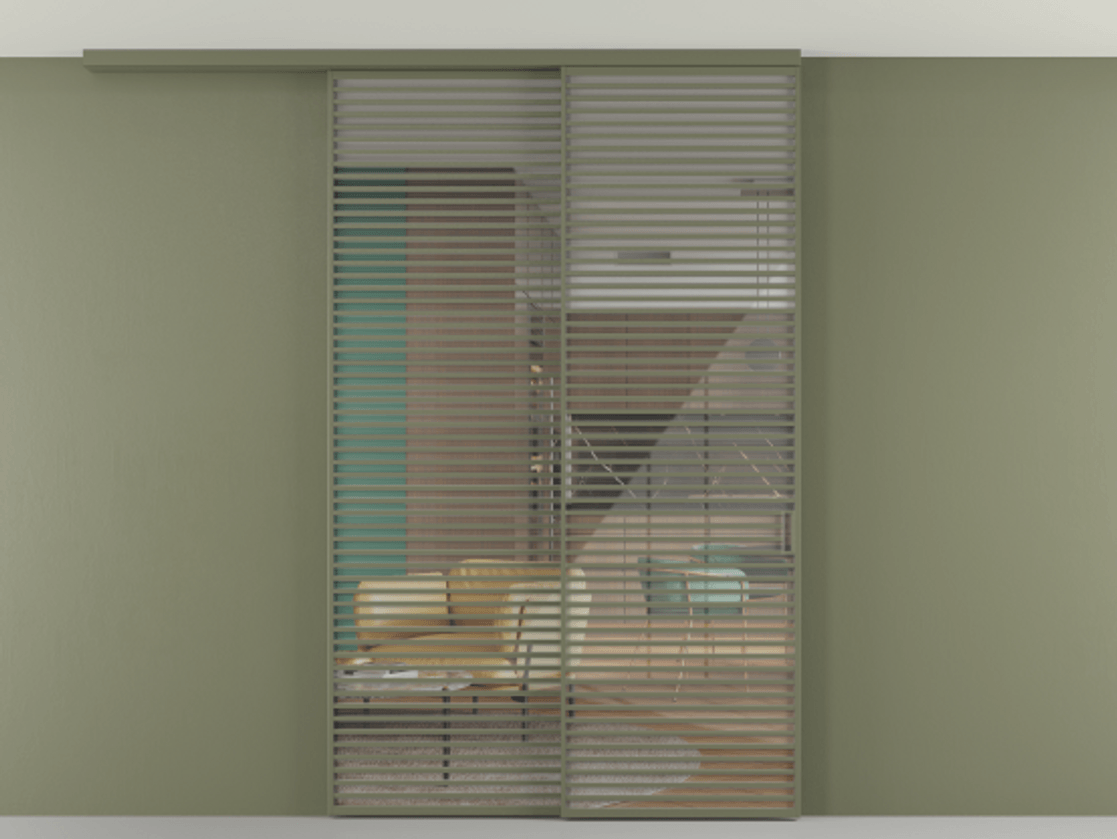 Перегородка Формато вдоль стены на потолок 2 створки с синхронным механизмом АЛПР 040.07 Алюминий оливковый тёмный Рефлективное прозрачное стекло "Стопсол", калёное. Цена 94040970 so'm 1. Полотно 2 шт. (800/2100 мм)
2. Комплект установки раздвижной системы
3. Базовый комплект фурнитуры
4.Ручка Рондо. Фабрика дверей Волховец 8 (800) 551 43 19 Перегородка Формато вдоль стены на потолок 2 створки с синхронным механизмом АЛПР 040.07 Алюминий оливковый тёмный Рефлективное прозрачное стекло "Стопсол", калёное Цена 94040970 so'm | Volhovec